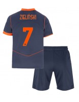 Inter Milan Piotr Zielinski #7 Alternativní dres pro děti 2025-26 Krátký Rukáv (+ trenýrky)